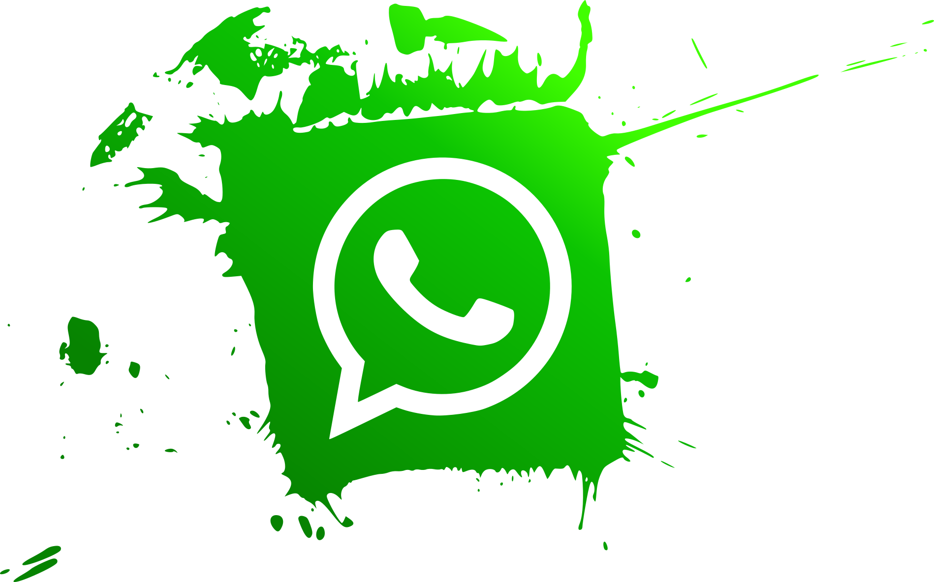 Whatsapp Logo Splatter (PNG Transparent)