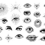 Eye Tattoo Set Vector (EPS, SVG)