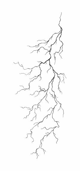 Huge Lightning Bolt Tattoo PNG Transparent SVG Vector