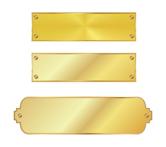 Gold Plate Banner PNG Transparent