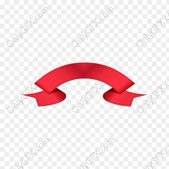 Red Ribbon Clipart Banner (PNG Transparent)
