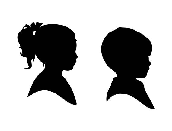 Boy Girl Head Silhouette PNG Transparent SVG Vector