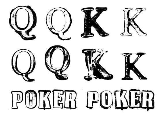 Grunge Poker King And Queen Vector (EPS, SVG)