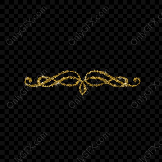 Gold Glitter Page Divider (PNG Transparent)