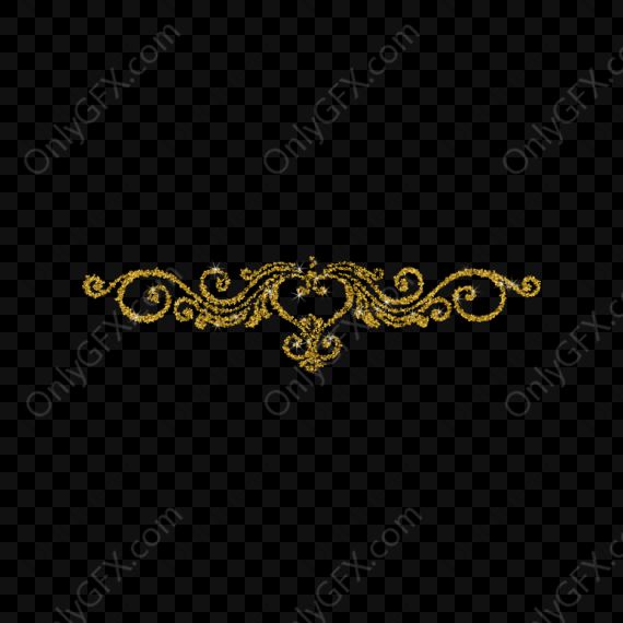 Gold Glitter Page Divider (PNG Transparent)