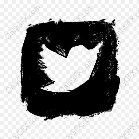 Grunge Social Media Icons (PNG Transparent)