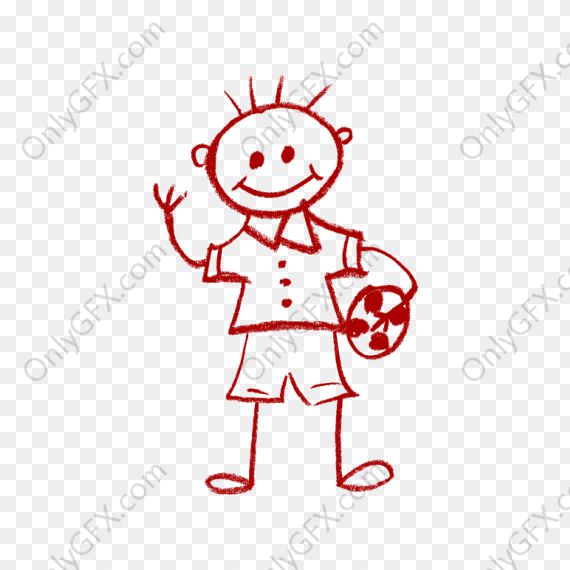 Kids Crayon Drawing (PNG Transparent)