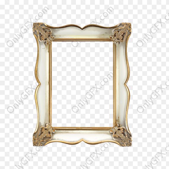 Golden Wood Picture Frames (PNG Transparent)
