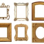Golden Wood Picture Frames (PNG Transparent)