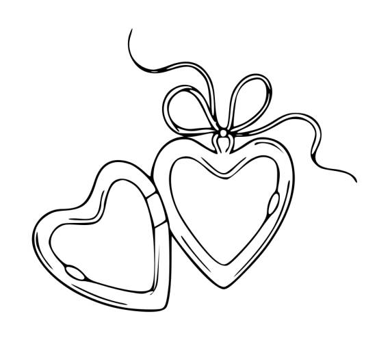 Heart Pendant Open Tattoo PNG Transparent SVG Vector