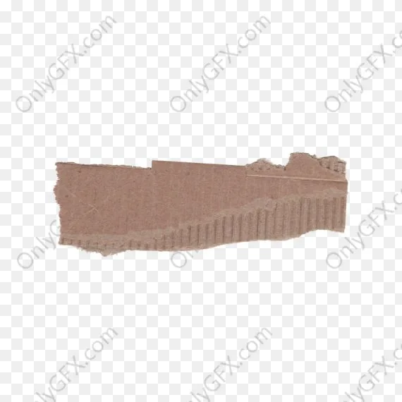 Ripped Cardboard Label Banner (PNG Transparent)