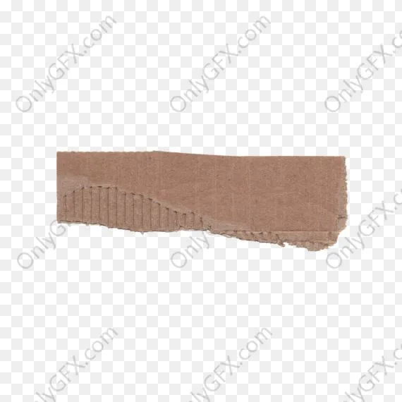 Ripped Cardboard Label Banner (PNG Transparent)