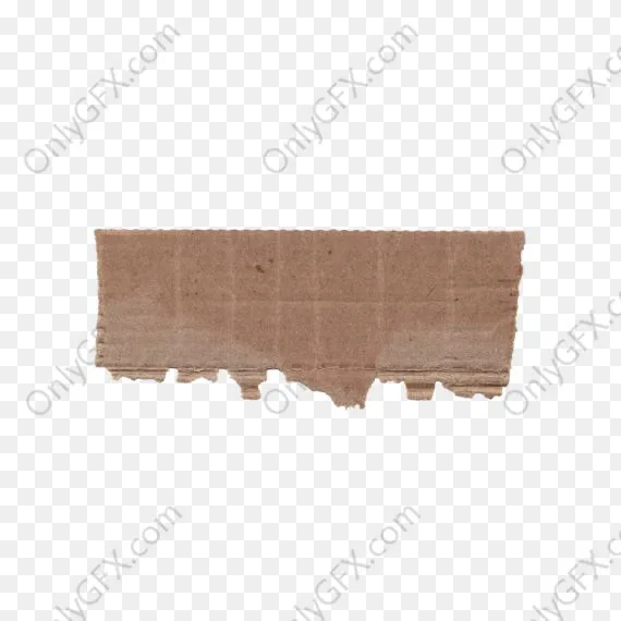 Ripped Cardboard Label Banner (PNG Transparent)