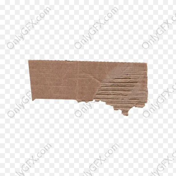Ripped Cardboard Label Banner (PNG Transparent)