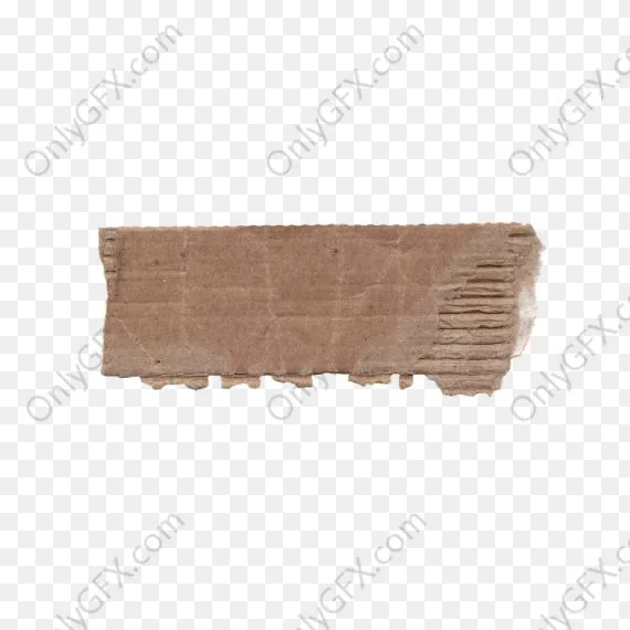 Ripped Cardboard Label Banner (PNG Transparent)