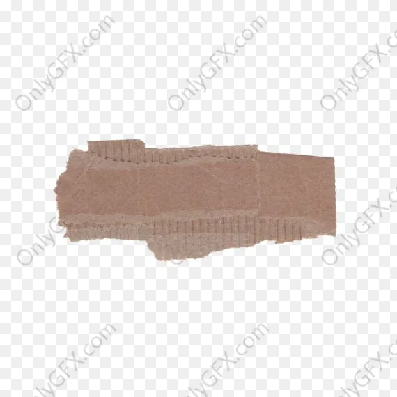 Ripped Cardboard Label Banner (PNG Transparent)