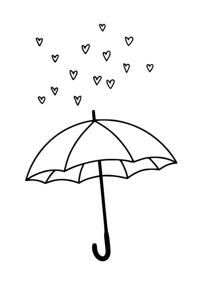 Umbrella And Raining Hearts Tattoo PNG Transparent SVG Vector Umbrella And Raining Hearts Tattoo PNG Transparent SVG Vector